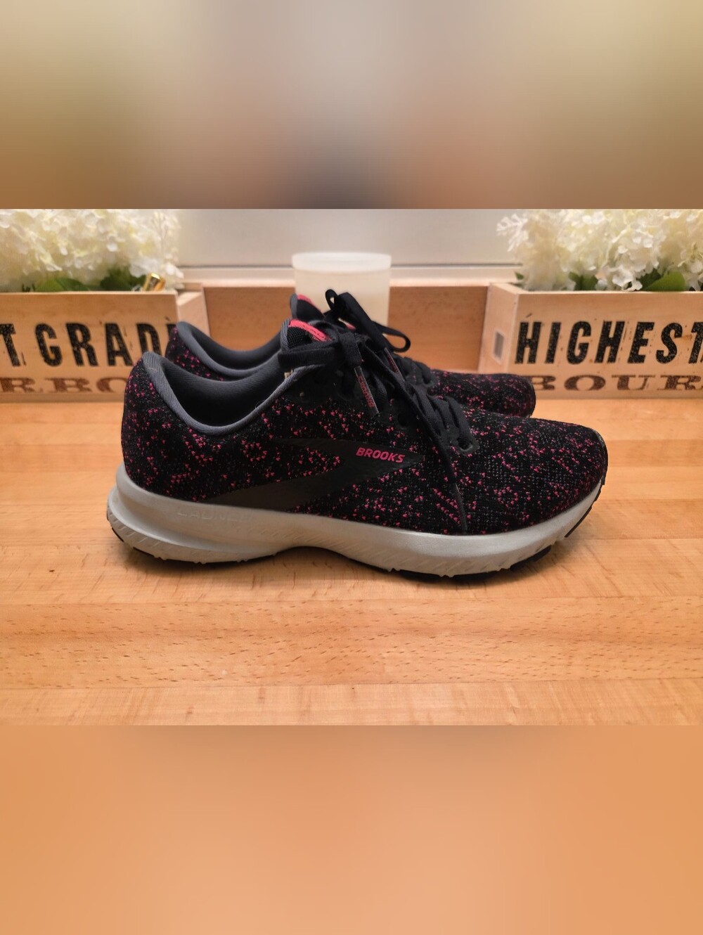 Brooks Launch 7 Running Shoes Black/Pink Women's Size 10
